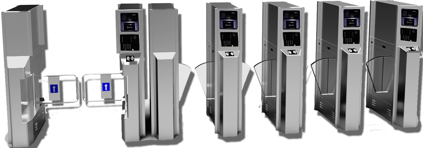 Access control turnstile units