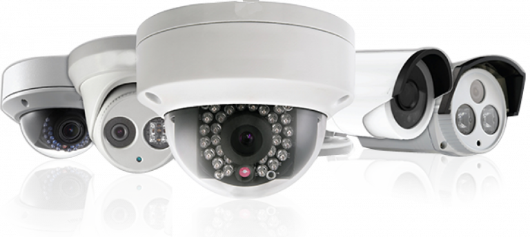 Range of DK System CCTV dome and bullet cameras